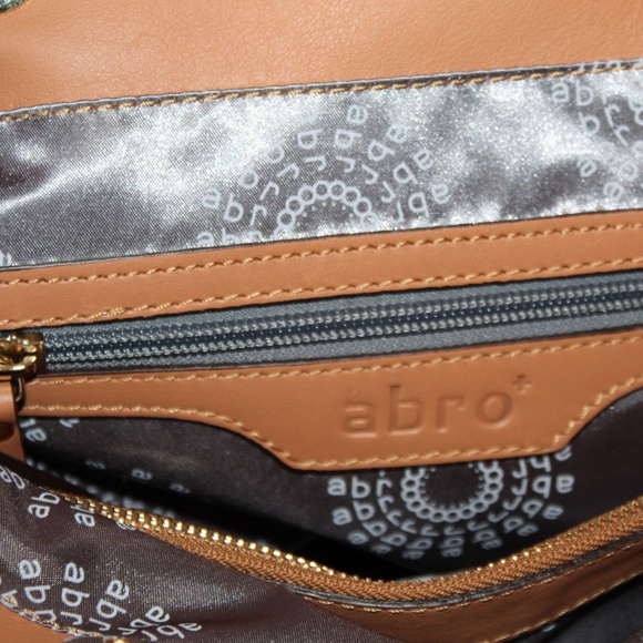 Abro Leather made in Romania Ostrich style satchel - Picture 5 of 11